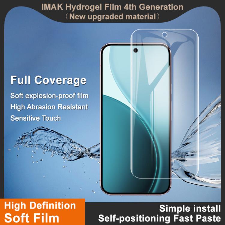 For Google Pixel 10 / 10 Pro imak 4th Generation Full Coverage Screen Hydrogel Film, Support Fingerprint Unlocking