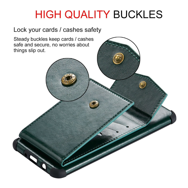 For Samsung Galaxy Note 10 Plus Flip Card Bag Copper Buckle TPU + PU Leather Back Cover Shockproof Case with Card Slots & Photo Frame