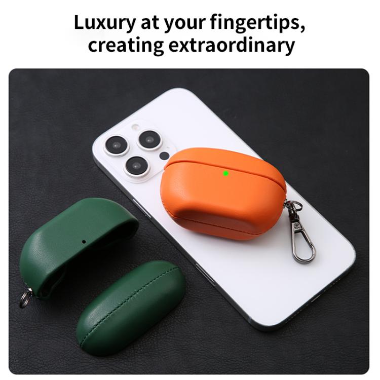 For Sony WF-1000XM5 Oily Leather Split Earphone Case