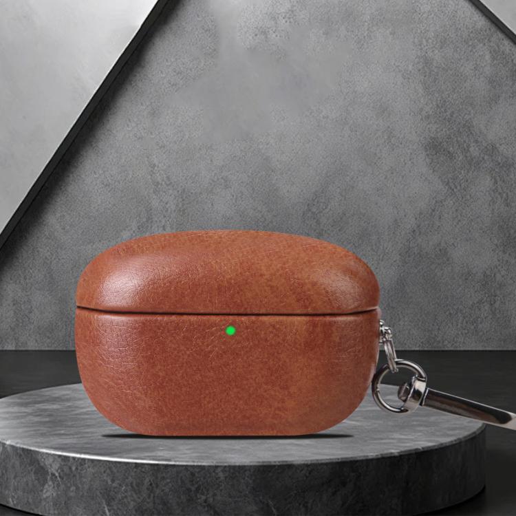 For Sony WF-1000XM5 Oily Leather Bluetooth Earphone Protective Case