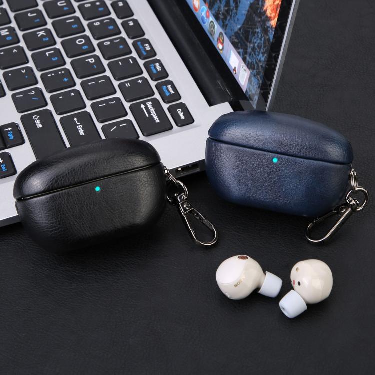 For Sony WF-1000XM5 Oily Leather Bluetooth Earphone Protective Case