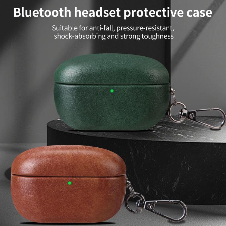 For Sony WF-1000XM5 Oily Leather Bluetooth Earphone Protective Case