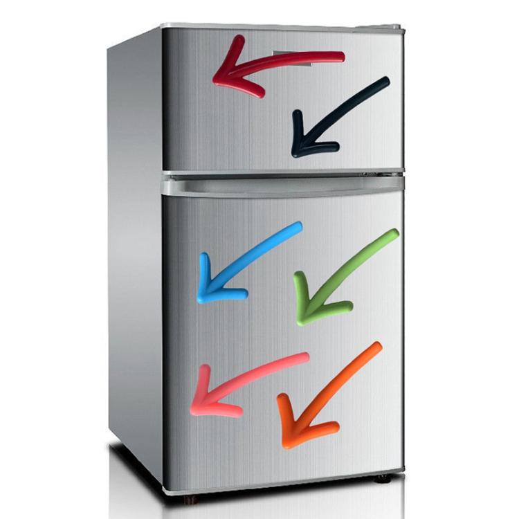 6pcs / Set Arrow Shape Fridge Magnet 3D Whiteboard Message Stickers - Mixed Color