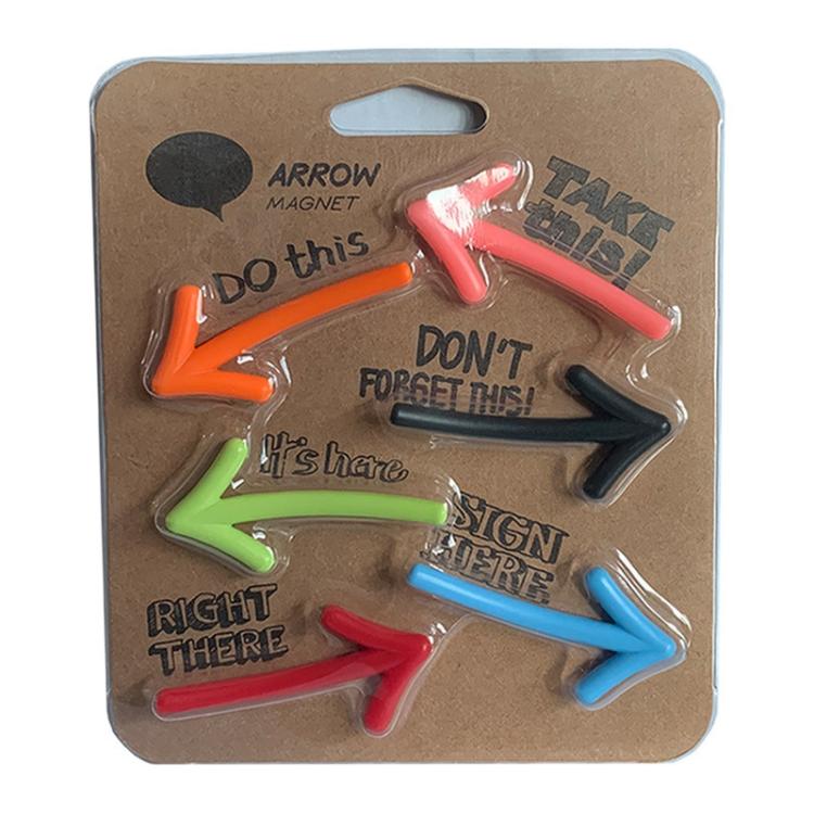 6pcs / Set Arrow Shape Fridge Magnet 3D Whiteboard Message Stickers - Mixed Color