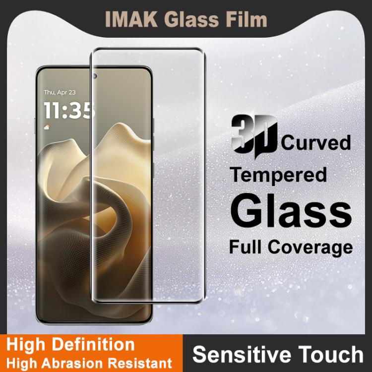 For Motorola Edge 60S / Edge 60 Pro imak 3D Curved Full Screen Tempered Glass Film, Support Fingerprint Unlocking