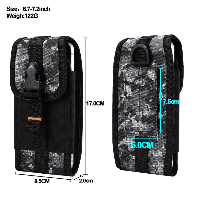 For 6.7-7.2 inch Universal PVC Digital Cloth Mobile Phone Waist Bag