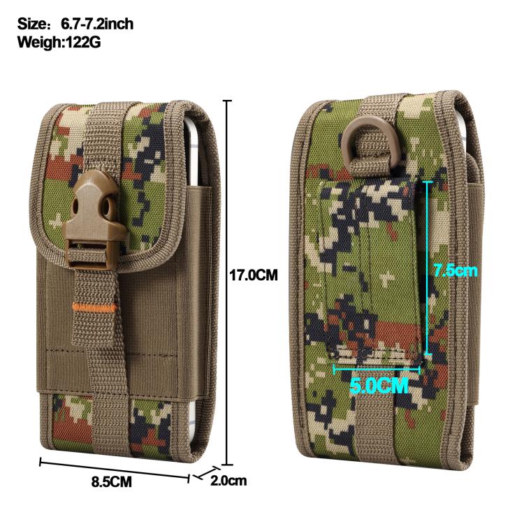 For 6.7-7.2 inch Universal PVC Digital Cloth Mobile Phone Waist Bag