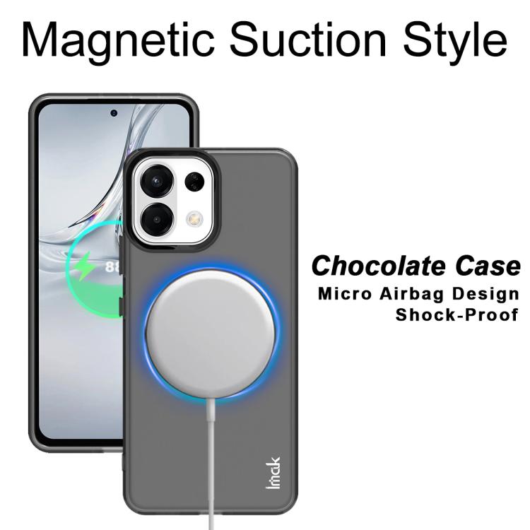 For OPPO K12s 5G / K13 5G IMAK Chocolate Series TPU + PET MagSafe Phone Case - Black