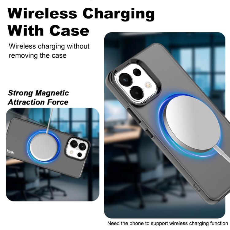 For OPPO K12s 5G / K13 5G IMAK Chocolate Series TPU + PET MagSafe Phone Case - Black