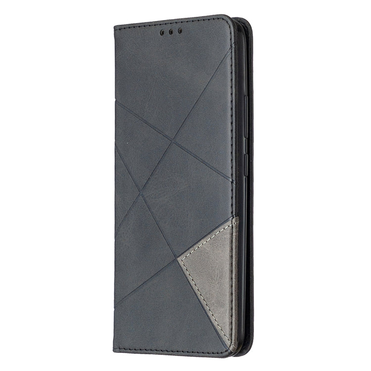 For OPPO Realme C11 Rhombus Texture Horizontal Flip Magnetic Leather Case with Holder & Card Slots