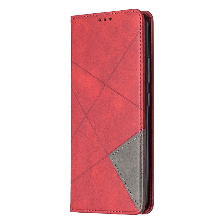 For OPPO Realme C11 Rhombus Texture Horizontal Flip Magnetic Leather Case with Holder & Card Slots