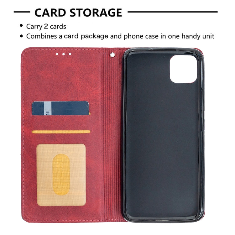 For OPPO Realme C11 Rhombus Texture Horizontal Flip Magnetic Leather Case with Holder & Card Slots