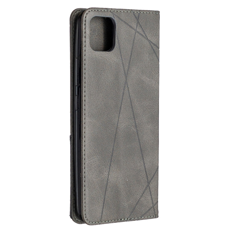 For OPPO Realme C11 Rhombus Texture Horizontal Flip Magnetic Leather Case with Holder & Card Slots