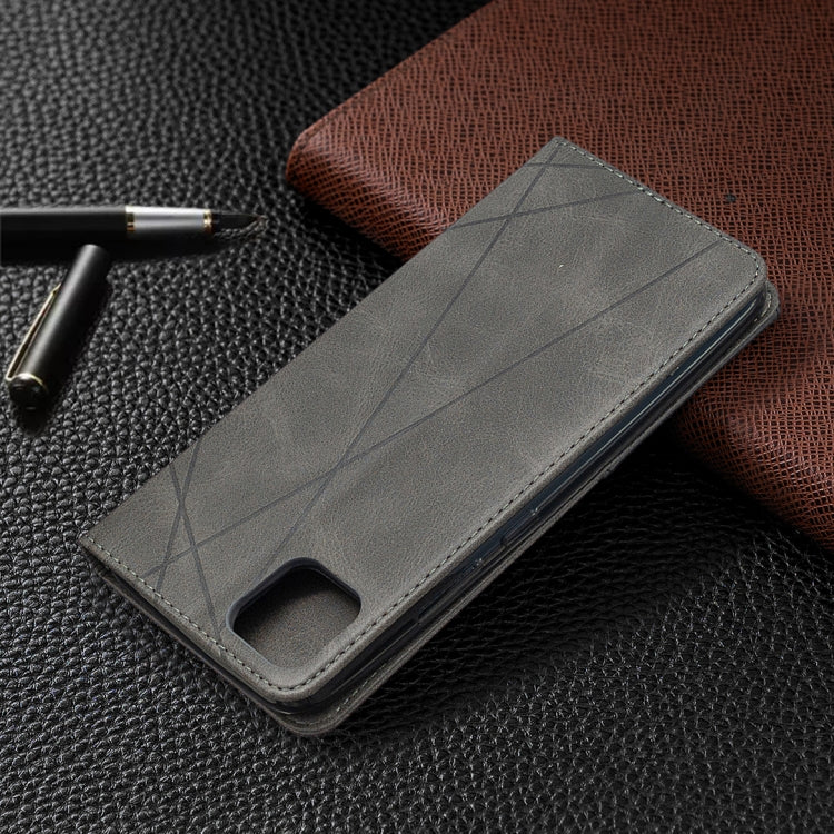 For OPPO Realme C11 Rhombus Texture Horizontal Flip Magnetic Leather Case with Holder & Card Slots