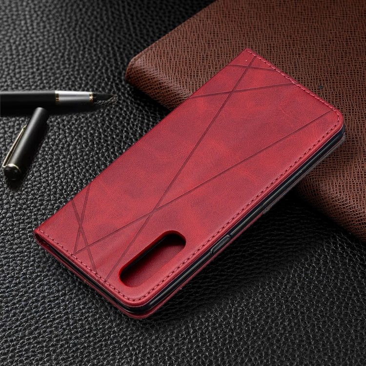 For OPPO Reno3 Pro Rhombus Texture Horizontal Flip Magnetic Leather Case with Holder & Card Slots