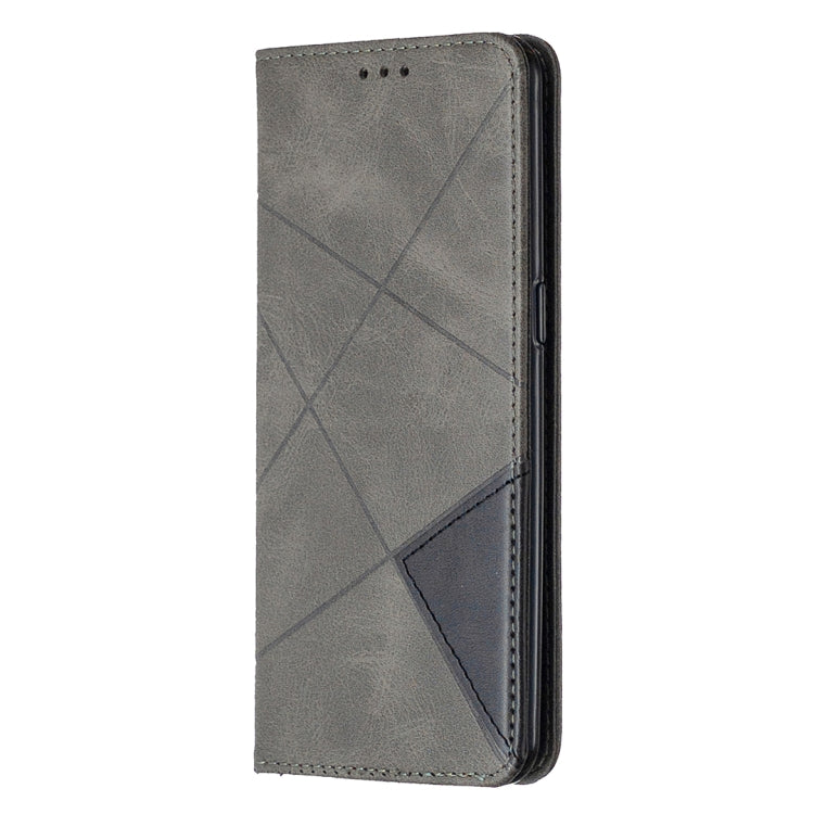For OPPO Reno3 Pro Rhombus Texture Horizontal Flip Magnetic Leather Case with Holder & Card Slots