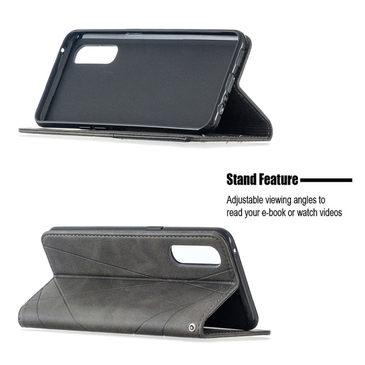 For OPPO Reno3 Pro Rhombus Texture Horizontal Flip Magnetic Leather Case with Holder & Card Slots