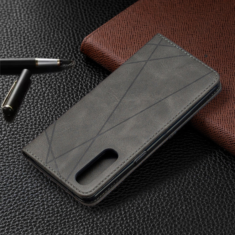 For OPPO Reno3 Pro Rhombus Texture Horizontal Flip Magnetic Leather Case with Holder & Card Slots