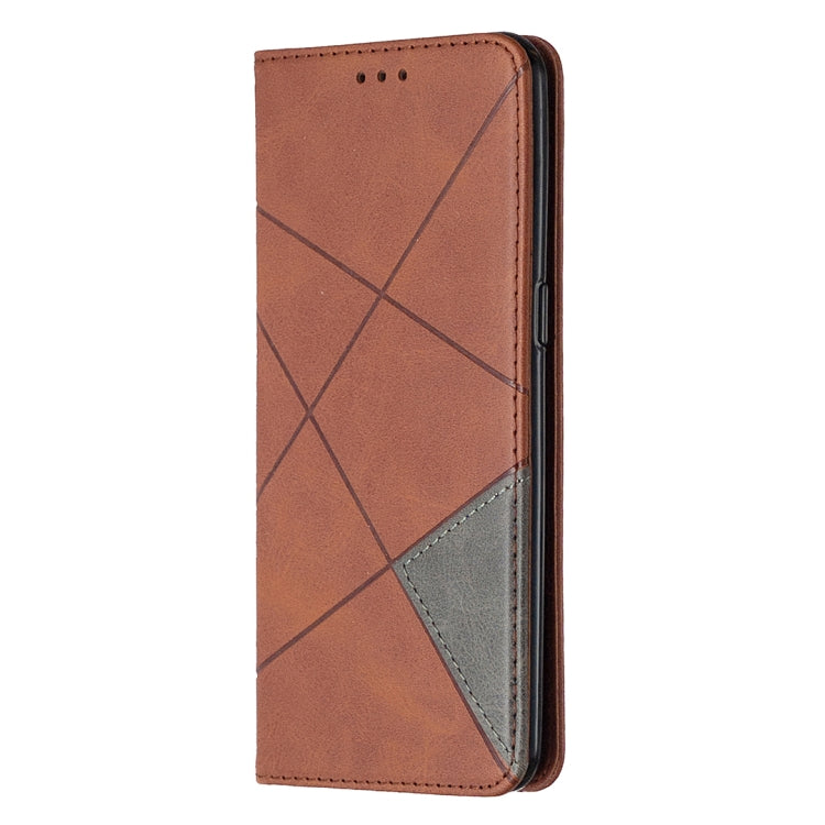 For OPPO Reno3 Pro Rhombus Texture Horizontal Flip Magnetic Leather Case with Holder & Card Slots