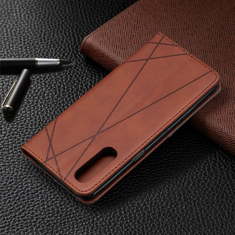 For OPPO Reno3 Pro Rhombus Texture Horizontal Flip Magnetic Leather Case with Holder & Card Slots