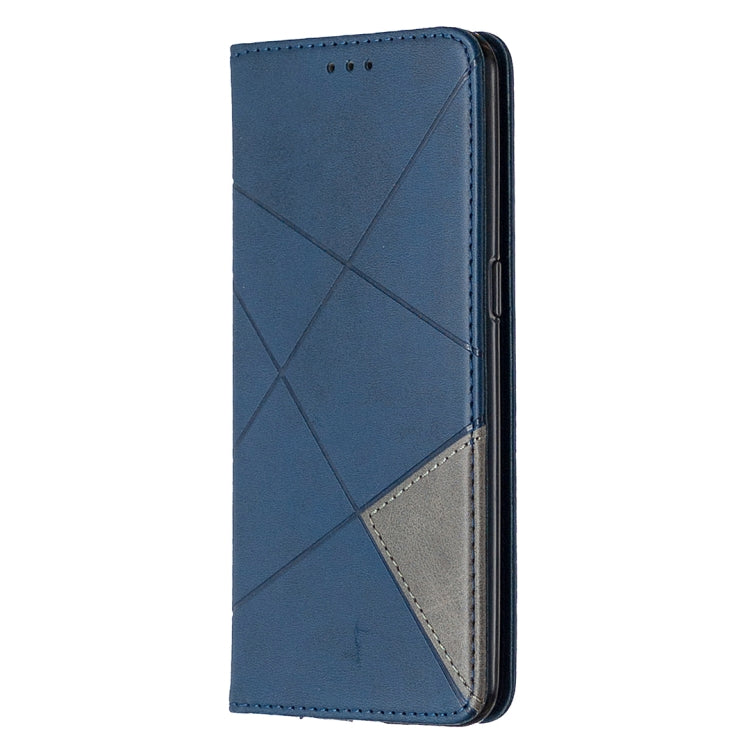 For OPPO Reno3 Pro Rhombus Texture Horizontal Flip Magnetic Leather Case with Holder & Card Slots