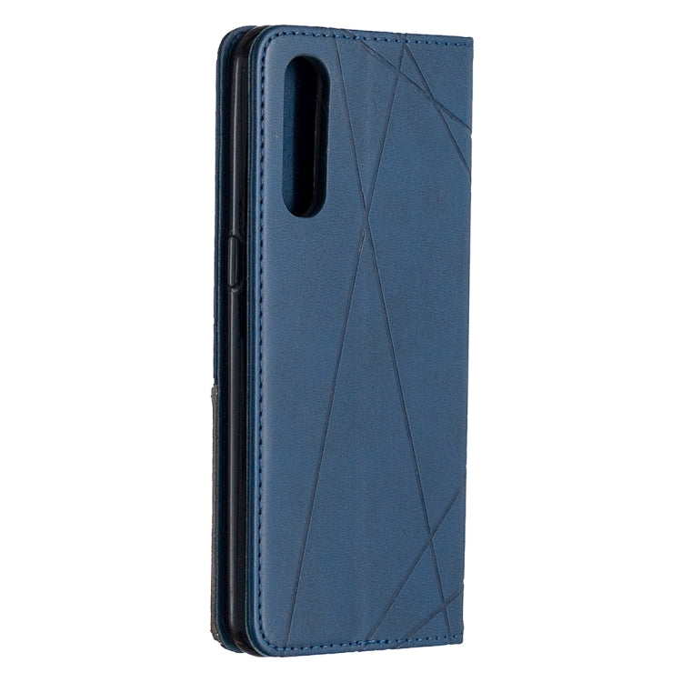 For OPPO Reno3 Pro Rhombus Texture Horizontal Flip Magnetic Leather Case with Holder & Card Slots