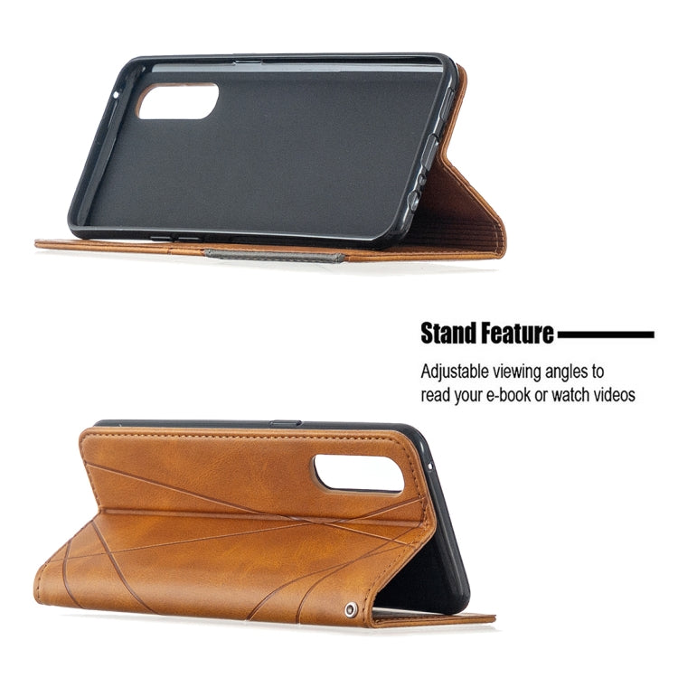 For OPPO Reno3 Pro Rhombus Texture Horizontal Flip Magnetic Leather Case with Holder & Card Slots