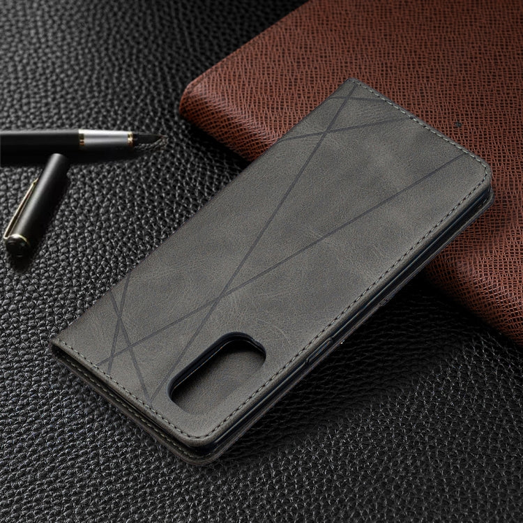 For OPPO Reno4 Pro 5G Rhombus Texture Horizontal Flip Magnetic Leather Case with Holder & Card Slots