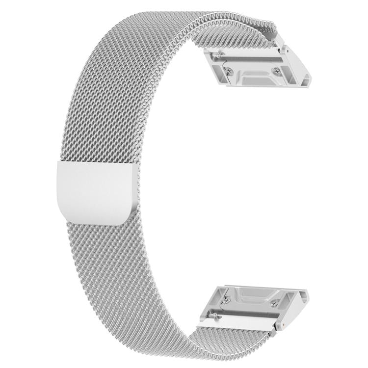 For Garmin Fenix 8/7/6/5 22mm xDfind Milanese Quick Fit Metal Watch Band