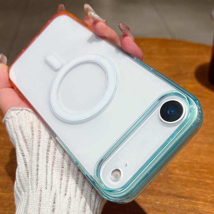 For iPhone Air Contrast Color Gradient Transparent MagSafe Phone Case