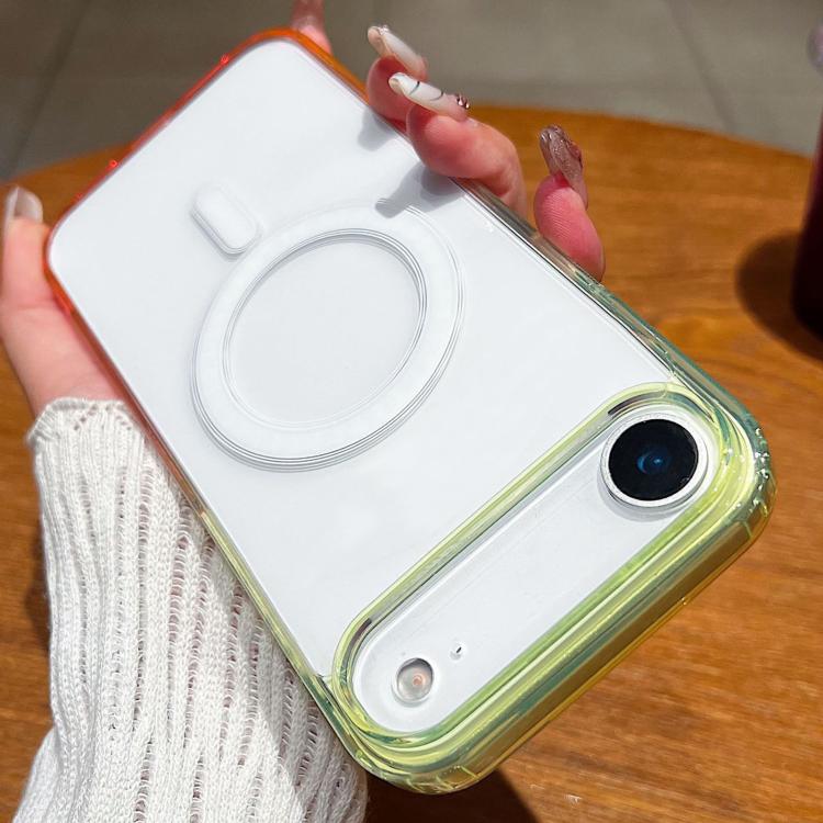 For iPhone Air Contrast Color Gradient Transparent MagSafe Phone Case