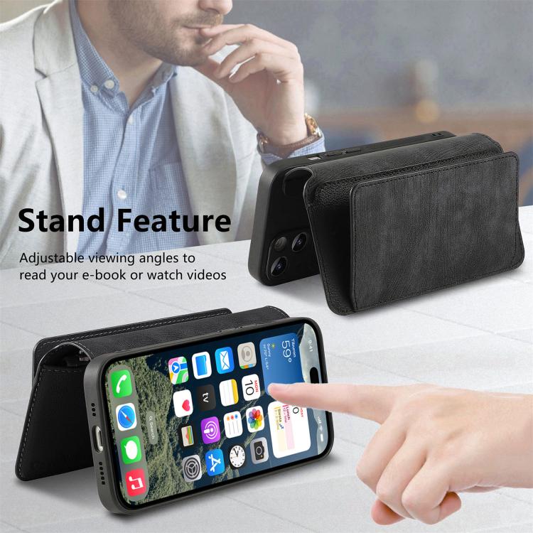 For iPhone 16 Pro Max CaseNeo MagSafe RFID Anti-theft Zipper Wallet Retro Leather Phone Case