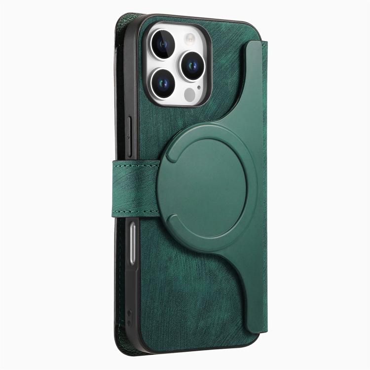 For iPhone 16 Pro Max CaseNeo MagSafe RFID Anti-theft Zipper Wallet Retro Leather Phone Case