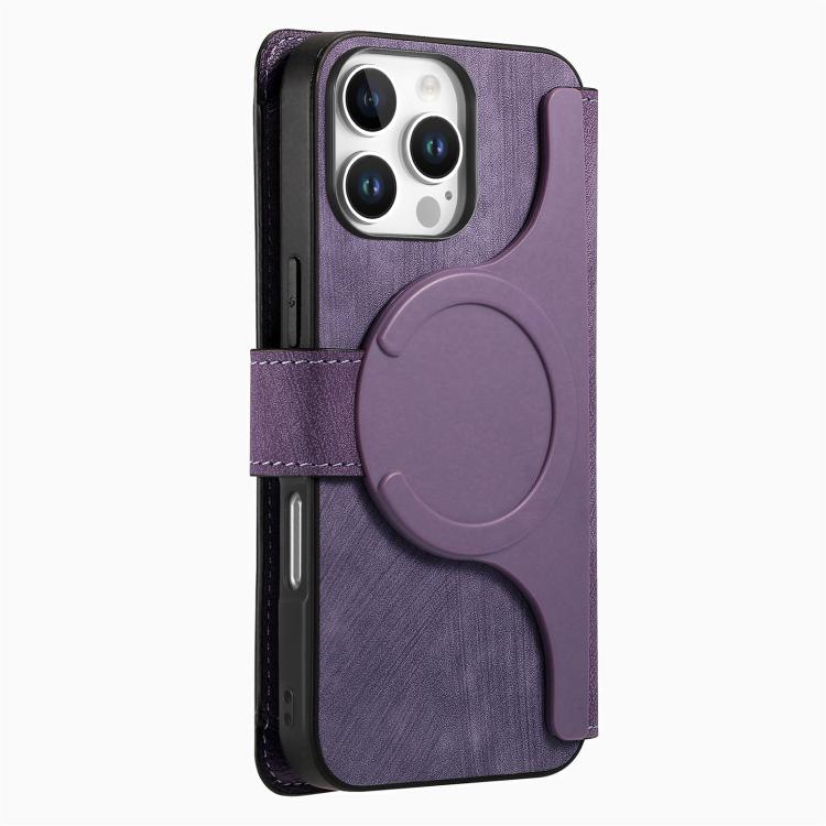 For iPhone 16 Pro Max CaseNeo MagSafe RFID Anti-theft Zipper Wallet Retro Leather Phone Case