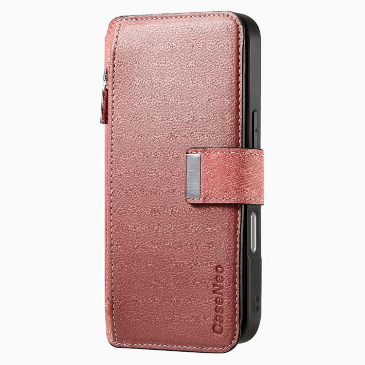 For iPhone 15 Pro Max CaseNeo MagSafe RFID Anti-theft Zipper Wallet Retro Leather Phone Case