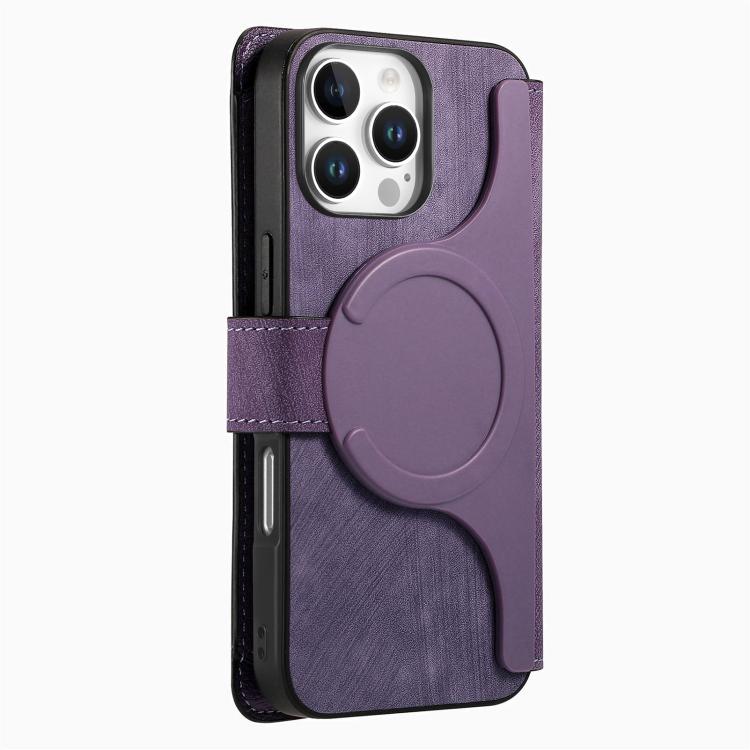 For iPhone 15 Pro Max CaseNeo MagSafe RFID Anti-theft Zipper Wallet Retro Leather Phone Case