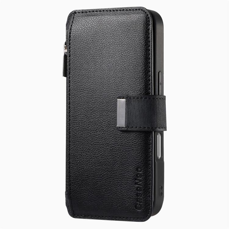 For iPhone 15 Pro CaseNeo MagSafe RFID Anti-theft Zipper Wallet Retro Leather Phone Case