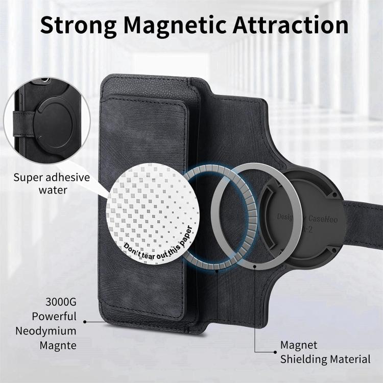 For iPhone 15 CaseNeo MagSafe RFID Anti-theft Zipper Wallet Retro Leather Phone Case