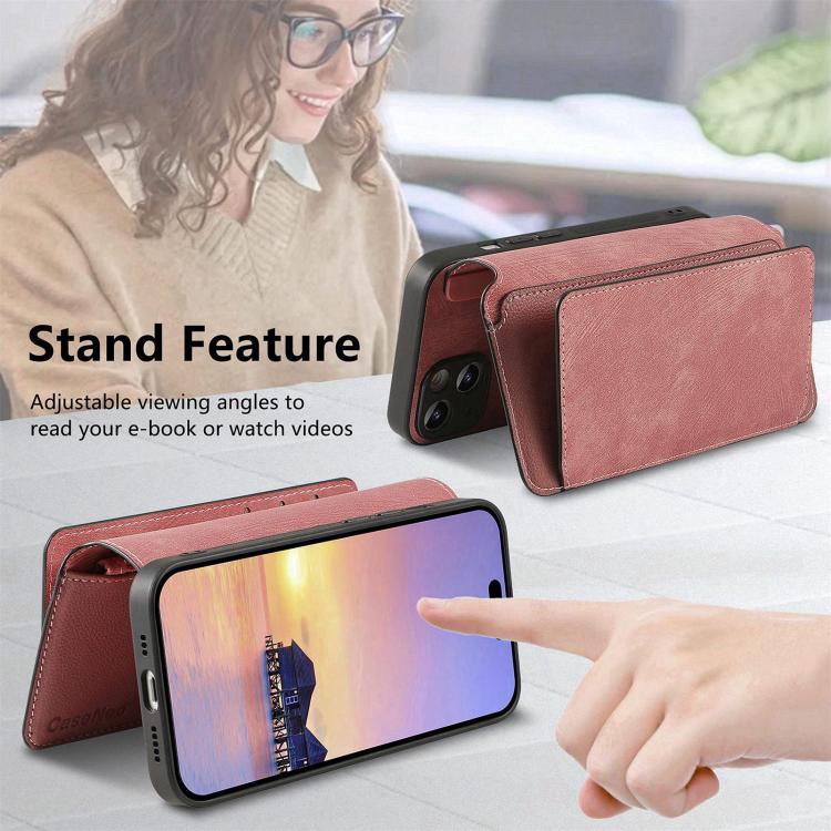 For iPhone 15 CaseNeo MagSafe RFID Anti-theft Zipper Wallet Retro Leather Phone Case