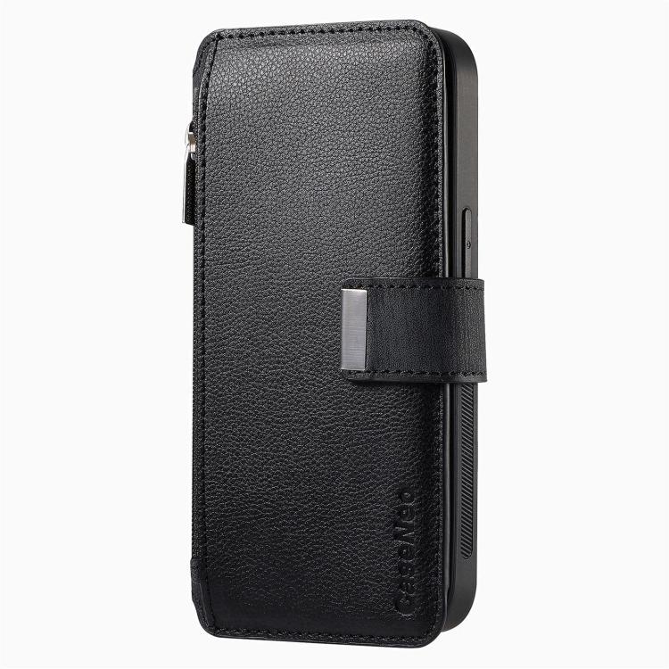 For iPhone 15 Plus CaseNeo MagSafe RFID Anti-theft Zipper Wallet Retro Leather Phone Case