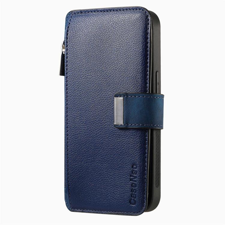 For iPhone 15 Plus CaseNeo MagSafe RFID Anti-theft Zipper Wallet Retro Leather Phone Case