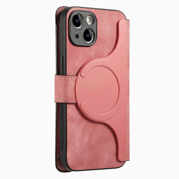 For iPhone 15 Plus CaseNeo MagSafe RFID Anti-theft Zipper Wallet Retro Leather Phone Case