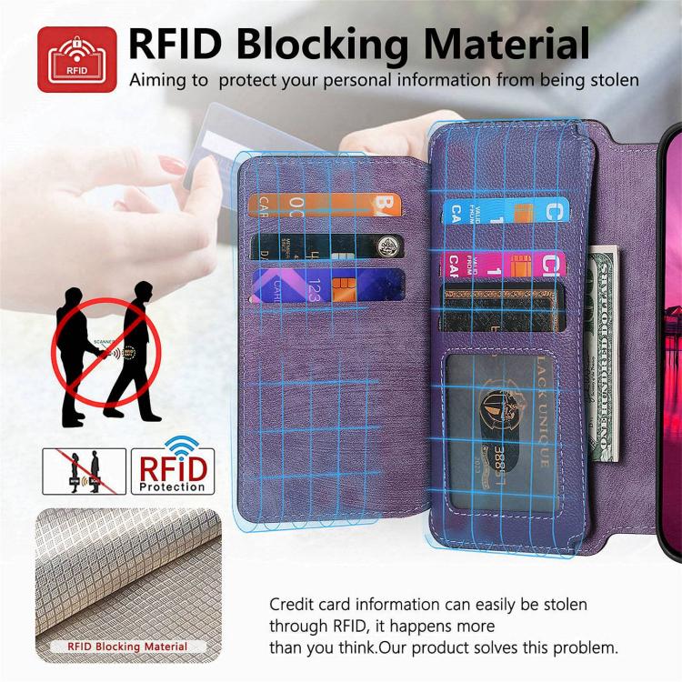 For iPhone 15 Plus CaseNeo MagSafe RFID Anti-theft Zipper Wallet Retro Leather Phone Case