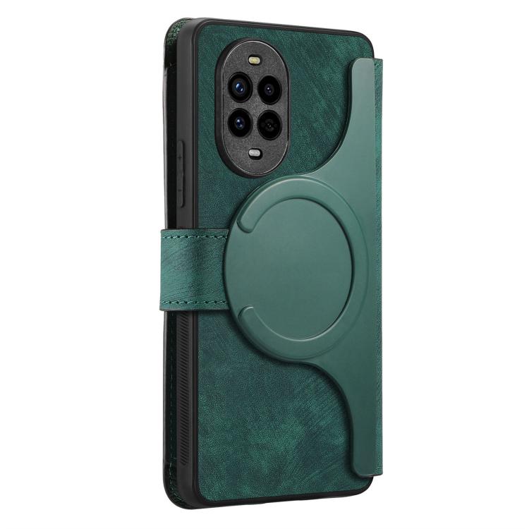 For Huawei nova 13 Pro CaseNeo MagSafe RFID Anti-theft Zipper Wallet Retro Leather Phone Case