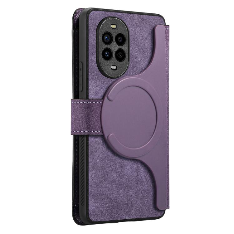 For Huawei nova 13 Pro CaseNeo MagSafe RFID Anti-theft Zipper Wallet Retro Leather Phone Case