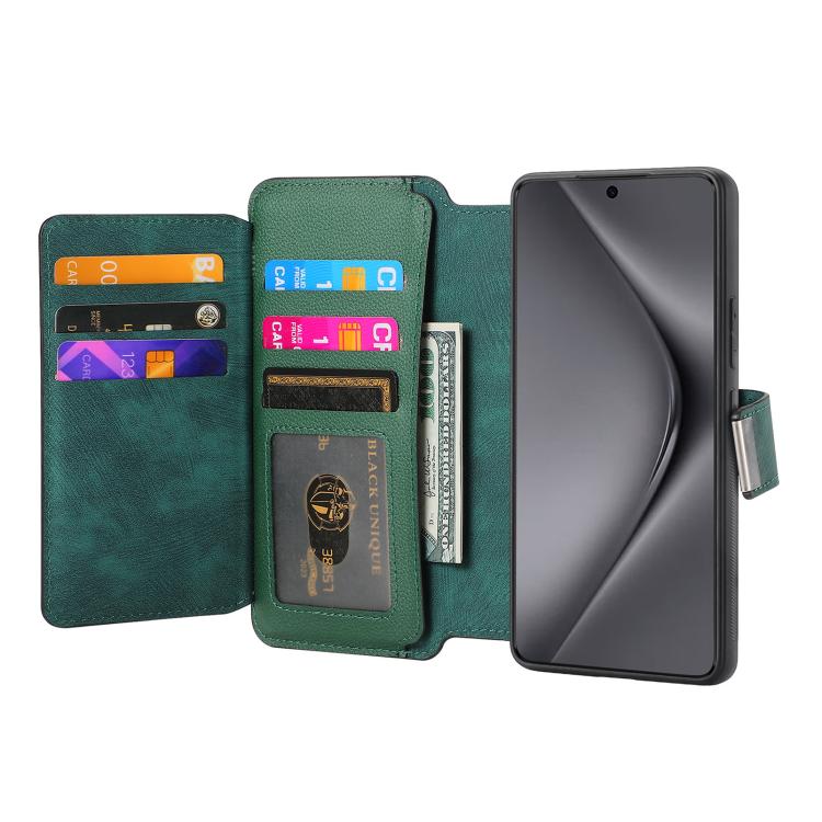 For Huawei Pura 70 Ultra CaseNeo MagSafe RFID Anti-theft Zipper Wallet Retro Leather Phone Case