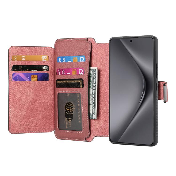 For Huawei Pura 70 Ultra CaseNeo MagSafe RFID Anti-theft Zipper Wallet Retro Leather Phone Case