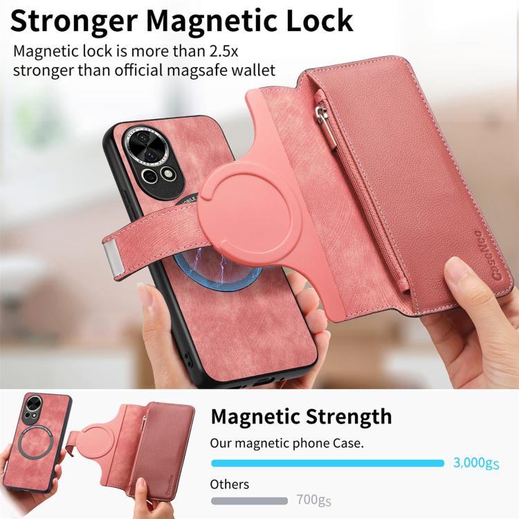 For Huawei nova 13 / 12 CaseNeo MagSafe RFID Anti-theft Zipper Wallet Retro Leather Phone Case