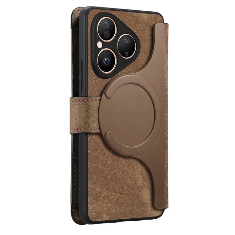 For Huawei Pura 80 5G CaseNeo MagSafe RFID Anti-theft Zipper Wallet Retro Leather Phone Case