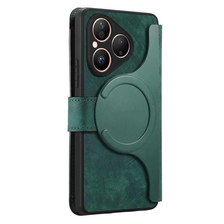 For Huawei Pura 80 5G CaseNeo MagSafe RFID Anti-theft Zipper Wallet Retro Leather Phone Case